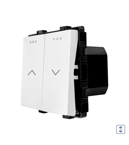 Modul Intrerupator Jaluzele Mecanic LUXION, alb