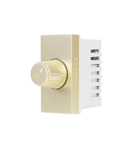 Modul Comutator Pentru Ventilator 1M LUXION, Standard Italian, auriu