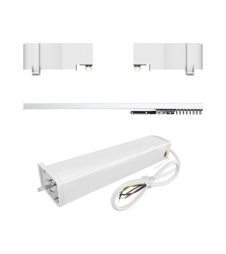 Set Motor LUXION + Sina Draperie cu Deschiere Tip Cortina, Lungime 6M, Control Telefon