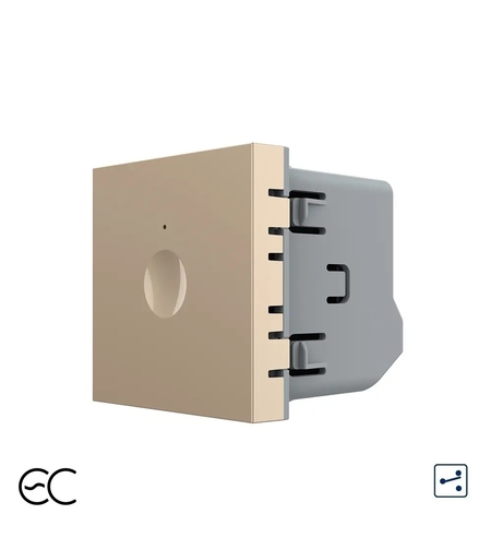 Modul Intrerupator Simplu Cap Scara / Cruce, ZigBee EC cu Touch LIVOLO - Serie Noua, auriu