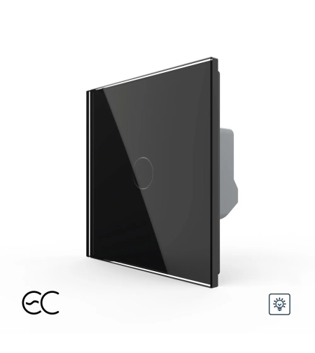 Intrerupator Simplu cu Variator si Touch LIVOLO din Sticla - Protocol ZigBee EC, negru