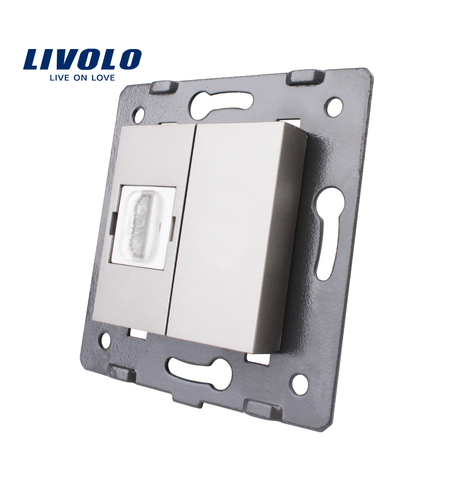 Priza HDMI Livolo, gri