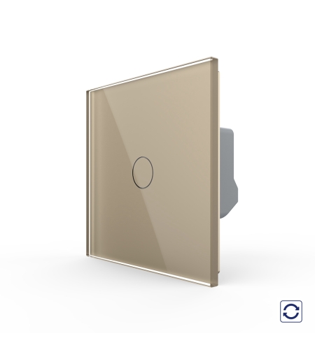 Intrerupator Simplu cu Revenire Contact Uscat cu Touch LIVOLO - Serie Noua, auriu