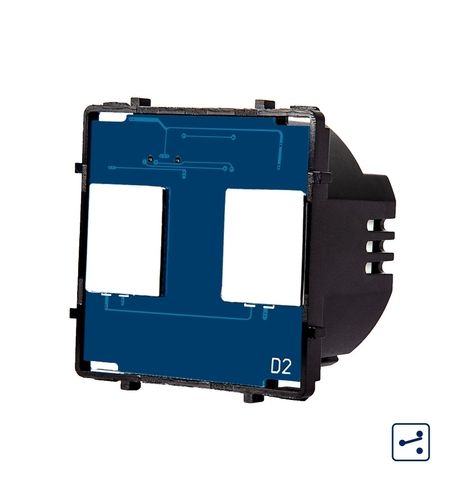 Modul Intrerupator Dublu Cap Scara / Cruce cu Touch LUXION, Serie A