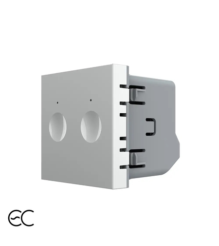 Modul Intrerupator Dublu cu Protocol Zigbee EC si Touch LIVOLO, gri