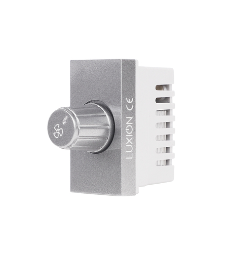 Modul Comutator Pentru Ventilator 1M LUXION, Standard Italian, gri