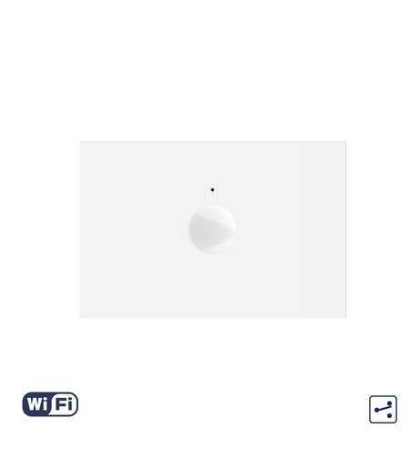 Modul Intrerupator Simplu Cap Scara / Cruce Wi-Fi cu Touch LIVOLO, standard italian – Serie Noua, Alb