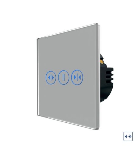 Intrerupator Wi-Fi Draperie cu Touch din Sticla LUXION, gri