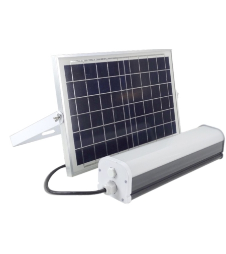 Corp Liniar LED 30W Cu Panou Solar 300x72x68mm