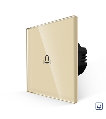 Buton Sonerie cu Touch, cu Revenire, din Sticla LUXION, auriu