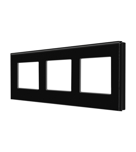 Rama Tripla LUXION Din Sticla, negru