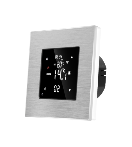 Termostat Wi-Fi pentru incalzirea electrica LUXION cu Rama din Aluminiu, alb
