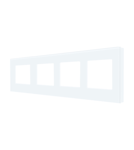 Rama Cvadrupla LUXION Din Sticla, alb