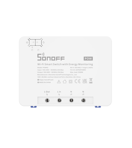 Releu Wi-Fi Sonoff Pow R3, Monitorizare consum electric, Control aplicatie & vocal