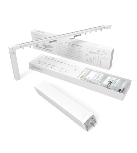 Kit sina electrica LUXION 5.2 m pentru draperii sau perdele, Telecomanda, Control telefon, Wi-Fi