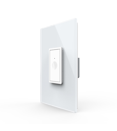 Intrerupator Simplu cu Touch Livolo cu Rama Din Sticla 1M - Serie Noua, alb