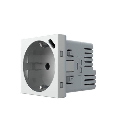 Modul Priza Schuko + USB-C LIVOLO, Standard German - Serie Noua, gri