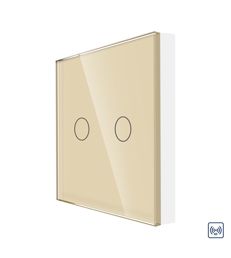 Telecomanda cu Touch Screen si 2 Canale RF433 LUXION, auriu