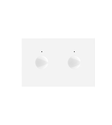 Modul intrerupator dublu cu touch Livolo standard Italian, Serie noua, alb