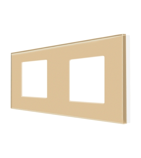 Rama Dubla LUXION Din Sticla, auriu