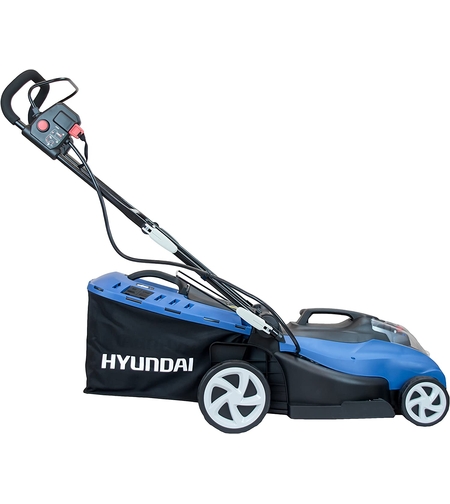 Masina de tuns gazonul cu motor electric Hyundai HY-LM3801 E, 1600w, latime de taiere 38 cm, cos colector de 40 litri
