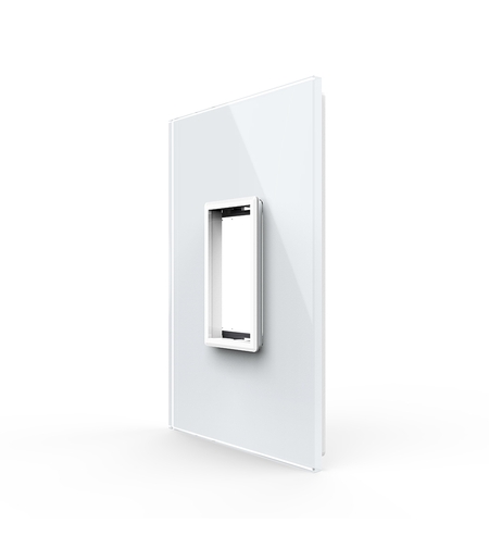 Rama din sticla Livolo standard Italian 1 modul - Serie noua, alb