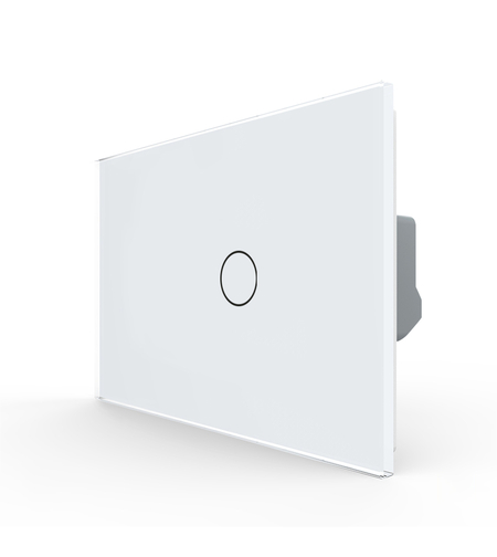Intrerupator Simplu cu Touch LIVOLO din Sticla, Standard Italian – Serie Noua, alb