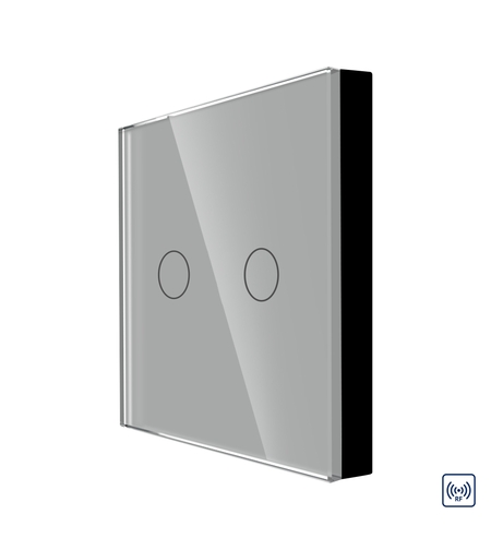 Telecomanda cu Touch Screen si 2 Canale RF433 LUXION, gri