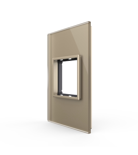 Rama din sticla Livolo standard Italian 2 module - Serie noua, auriu