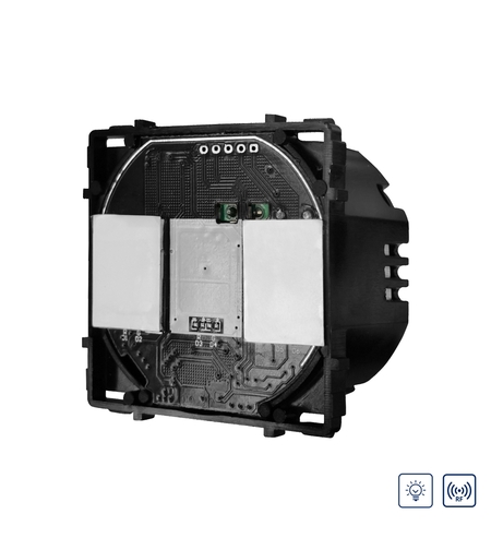 Modul Intrerupator Dublu cu Variator, RF433 cu Touch LUXION