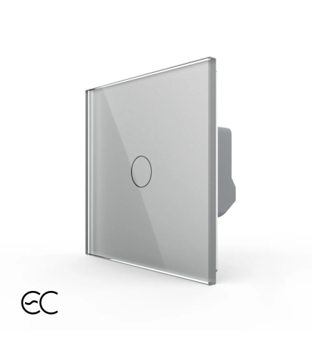 Intrerupator Simplu cu Touch LIVOLO din Sticla - Protocol ZigBee EC, gri