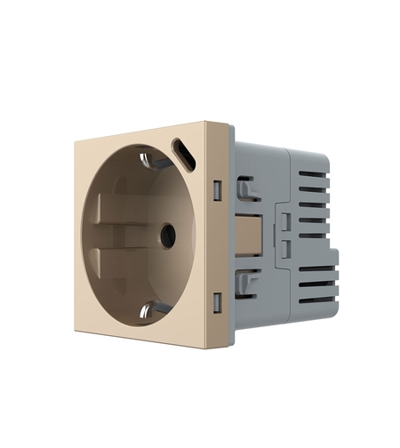 Modul Priza Schuko + USB-C LIVOLO, Standard German - Serie Noua, auriu