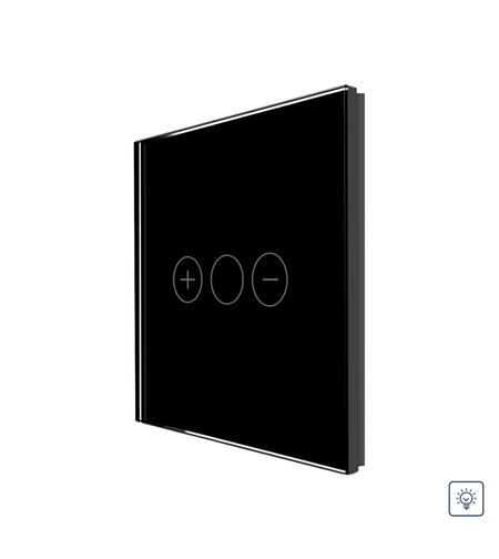 Panou Intrerupator Variator cu Touch Din Sticla LUXION, negru