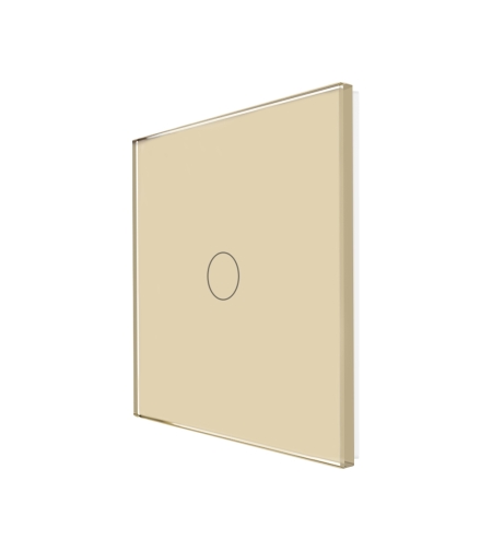Panou Intrerupator Simplu cu Touch Din Sticla LUXION, auriu