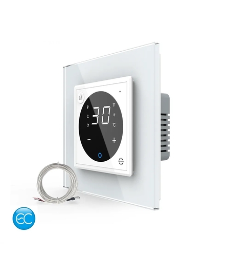 Termostat LIVOLO pentru sisteme de incalzire electrice, protocol ZigBee EC, alb