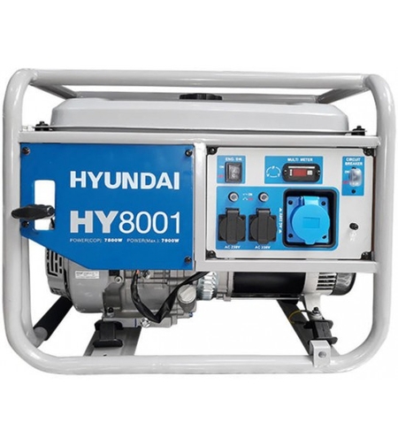Generator de curent monofazat Hyundai HY8001 cu motor pe benzina, 8 kVA
