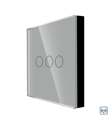 Telecomanda cu Touch Screen si 3 Canale RF433 LUXION, gri