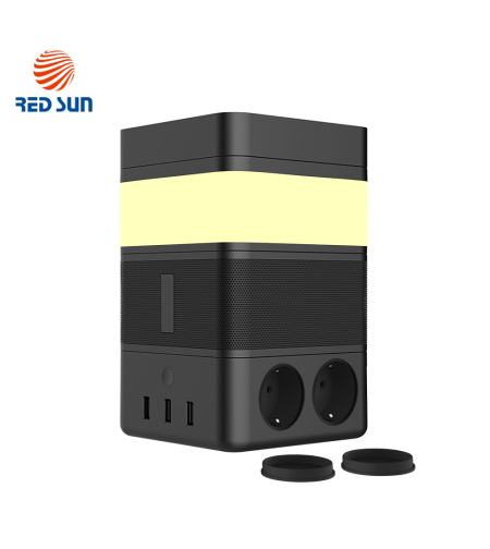 Boxa portabila cu lampa inteligenta Redsun RS-02EU-SP, Functie de baterie externa, Incarcator Wireless, Bluetooth