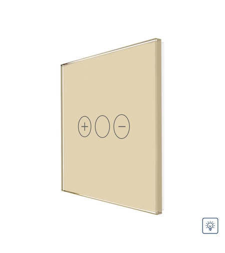 Panou Intrerupator Variator cu Touch Din Sticla LUXION, auriu