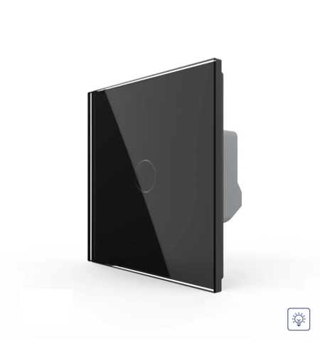 Intrerupator Simplu cu Variator LIVOLO cu Touch Din Sticla – Serie Noua, negru