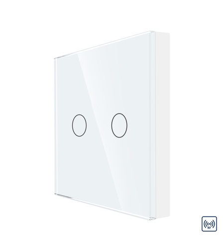 Telecomanda cu Touch Screen si 2 Canale RF433 LUXION, alb