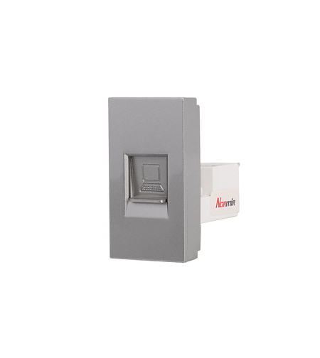 Modul Priza Internet 1M LUXION, Standard Italian, gri