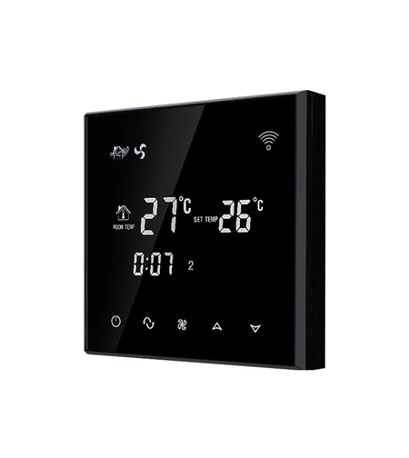 Termostat cu fir pentru aer conditionat BeOk TGT70WIFI-AC4, Compatibil cu sisteme HVAC, Aplicatia Smart Life