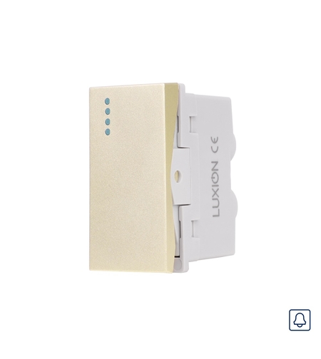 Modul Buton Revenire Mecanic (Sonerie) 1M LUXION, Standard Italian, auriu