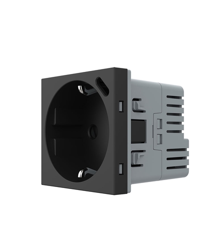 Modul Priza Schuko + USB-C LIVOLO, Standard German - Serie Noua, negru
