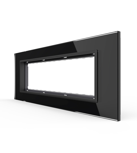 Rama din sticla Livolo standard Italian 6/7 module - Serie noua, negru