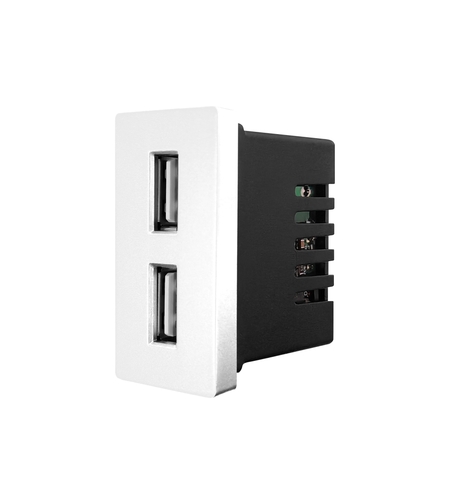 Modul Priza USB 2.4A 5V LUXION, alb