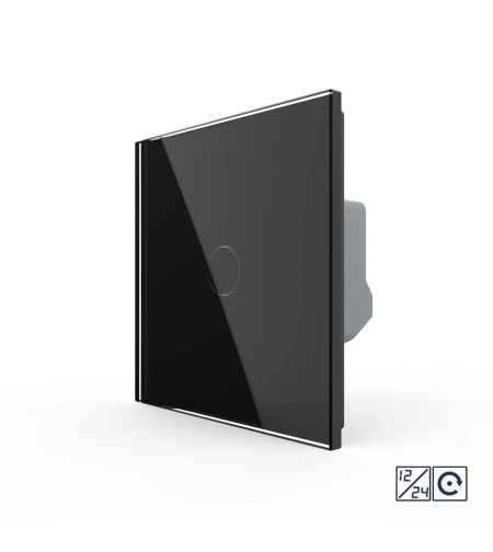 Intrerupator Simplu cu Revenire, Contact Uscat si 12/24V cu Touch LIVOLO – Serie Noua, negru