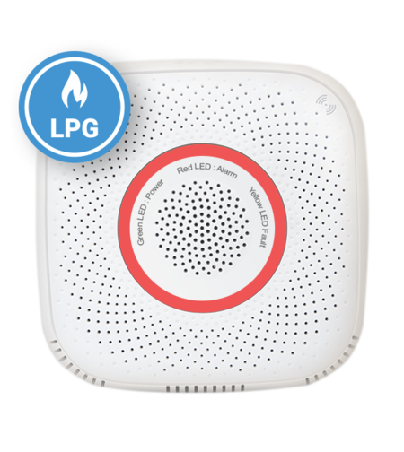 Senzor detector de gaz petrolier lichefiat Shelly Gas LPG, Wireless, Alarma 70 dB, Notificari aplicatie