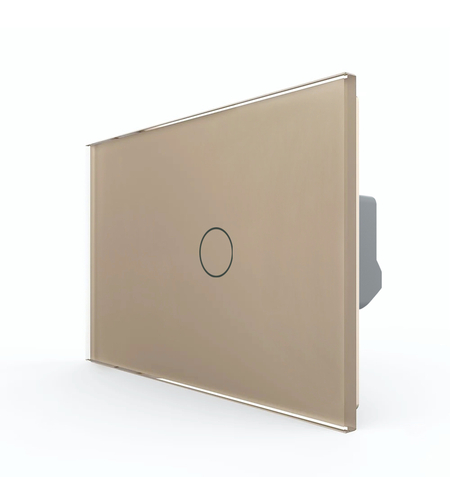 Intrerupator Simplu cu Touch LIVOLO din Sticla, Standard Italian – Serie Noua, auriu